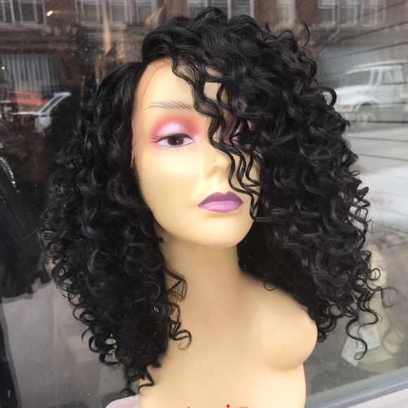Curly bob wig sale chicago off  Black